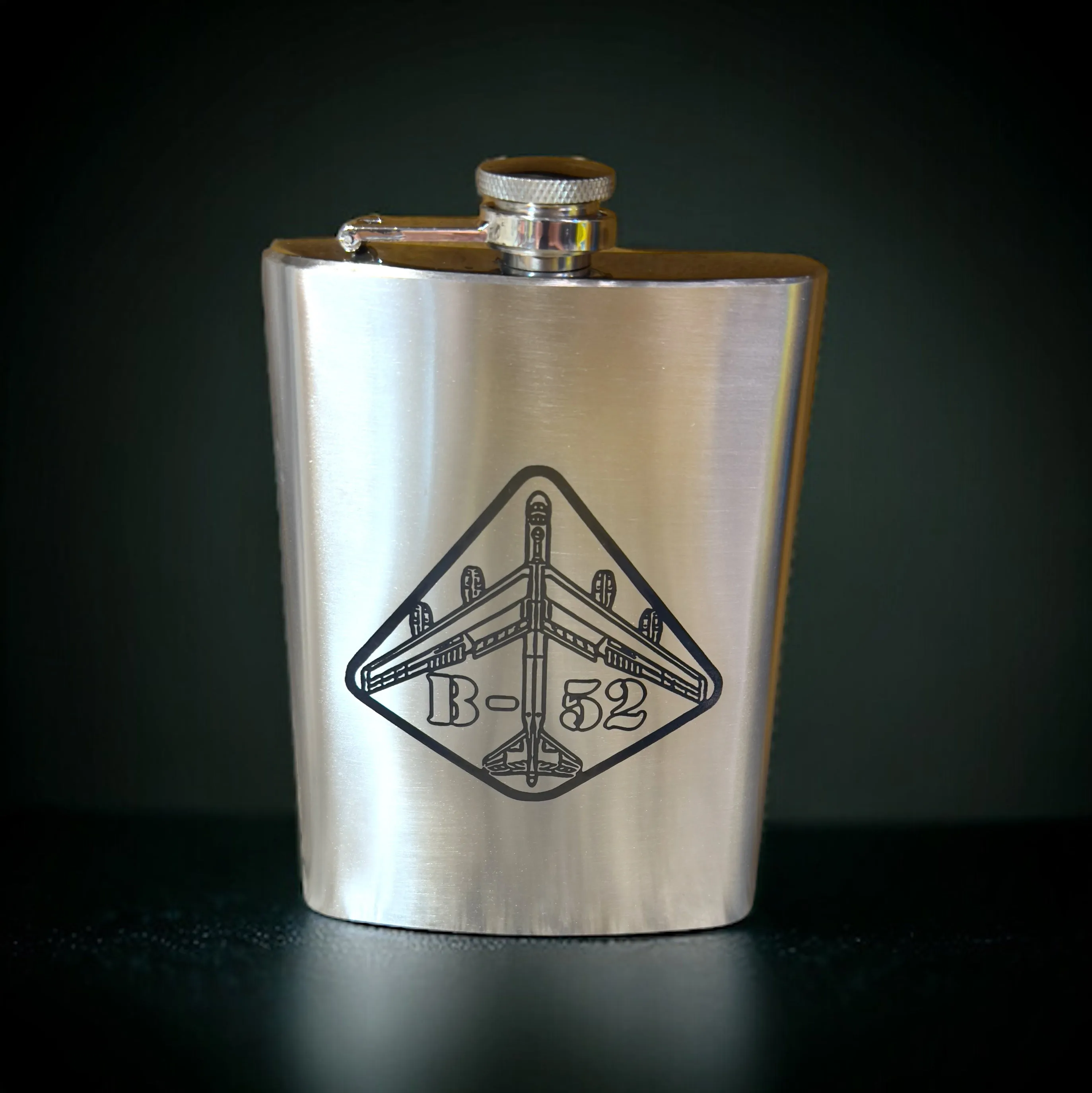 8oz B52 Bomber Stainless Steel Flask