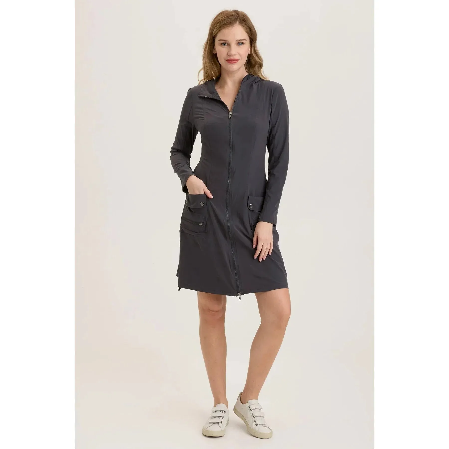 Active Rufino Jacket Dress in Charcoal Grey