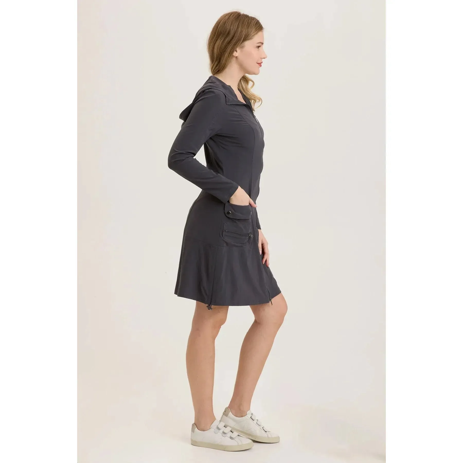 Active Rufino Jacket Dress in Charcoal Grey