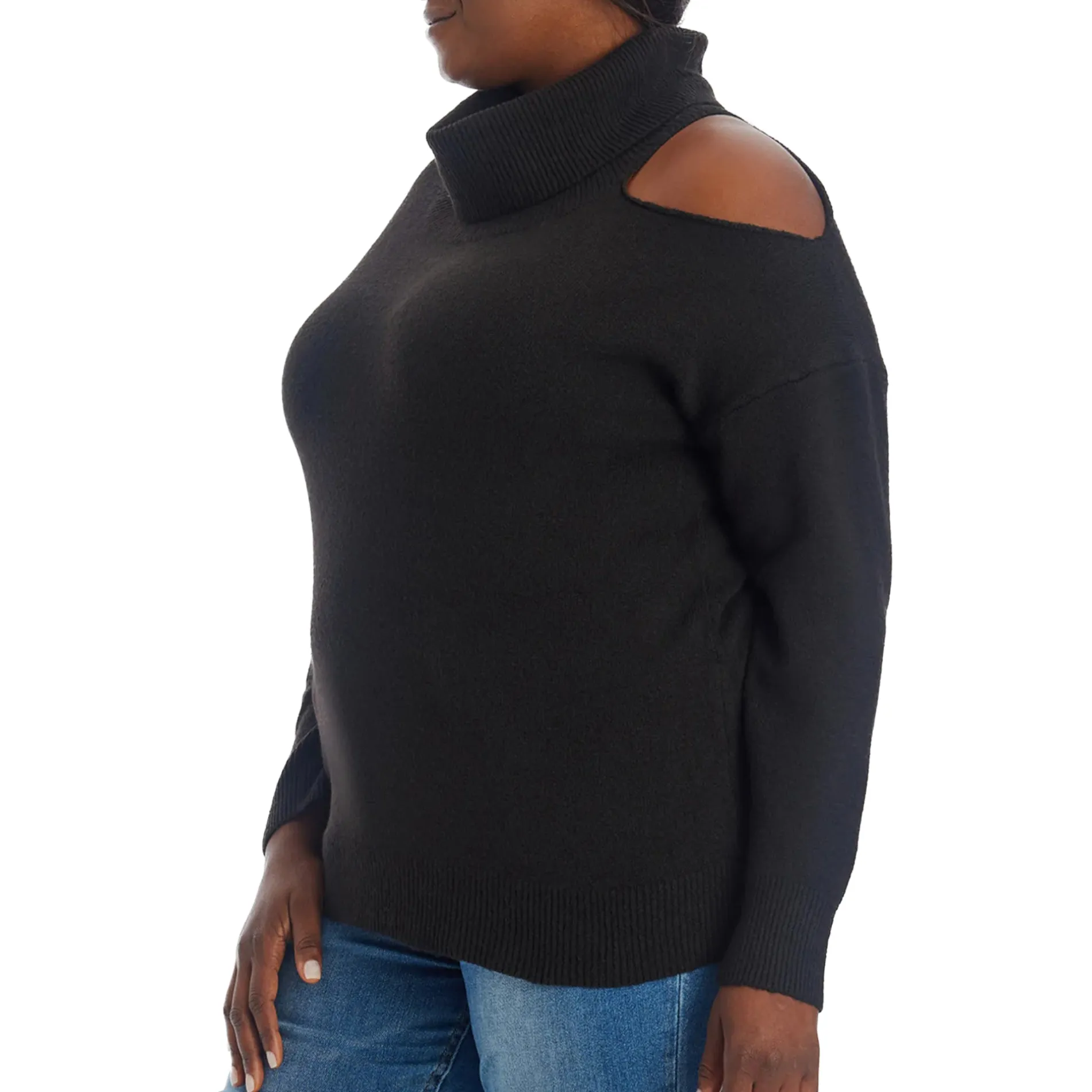 Adyson Parker Women's Plus Cozy Cutout Turtleneck Soft Knit Pullover Sweater