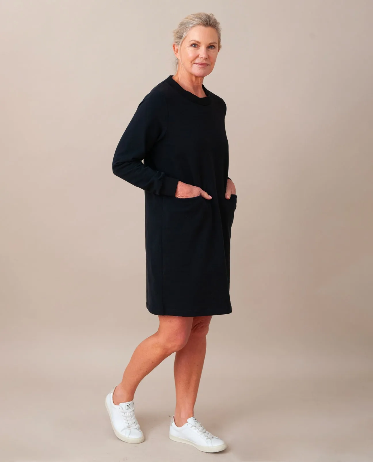 Alexis Organic Cotton Dress In Black