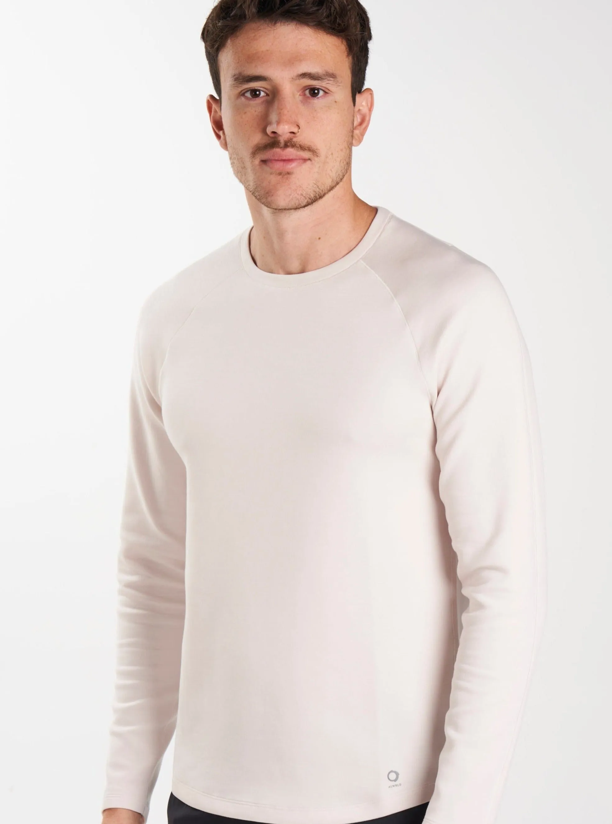 ALRN Raglan Thermal Crew - White Sand