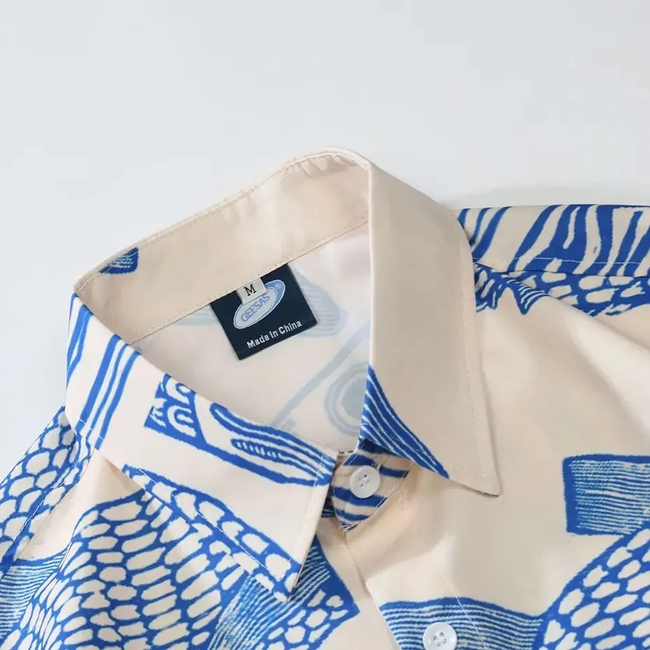 Aqua Fin Print Shirt