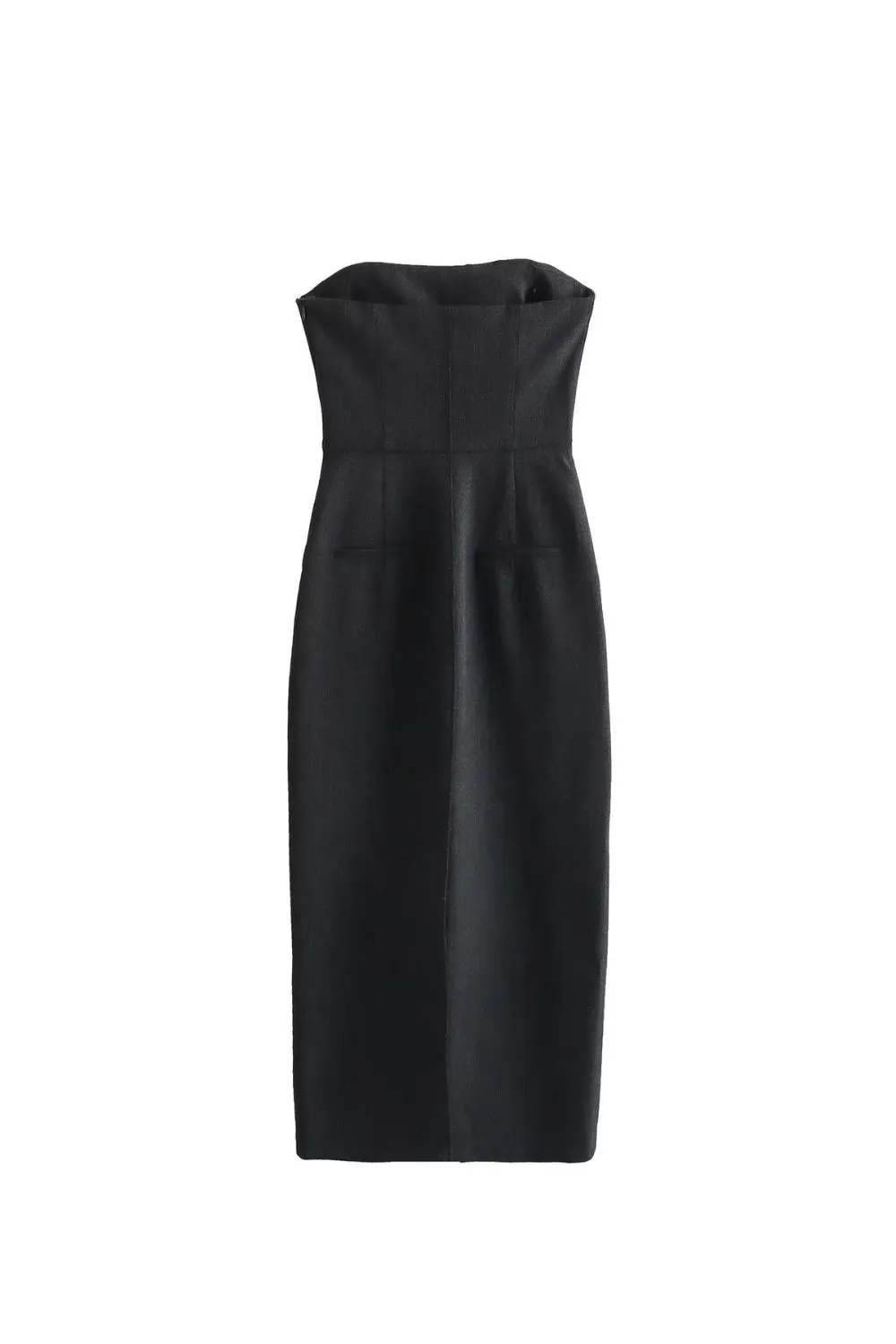 'Aurora'  Black Wrap Tube Dress