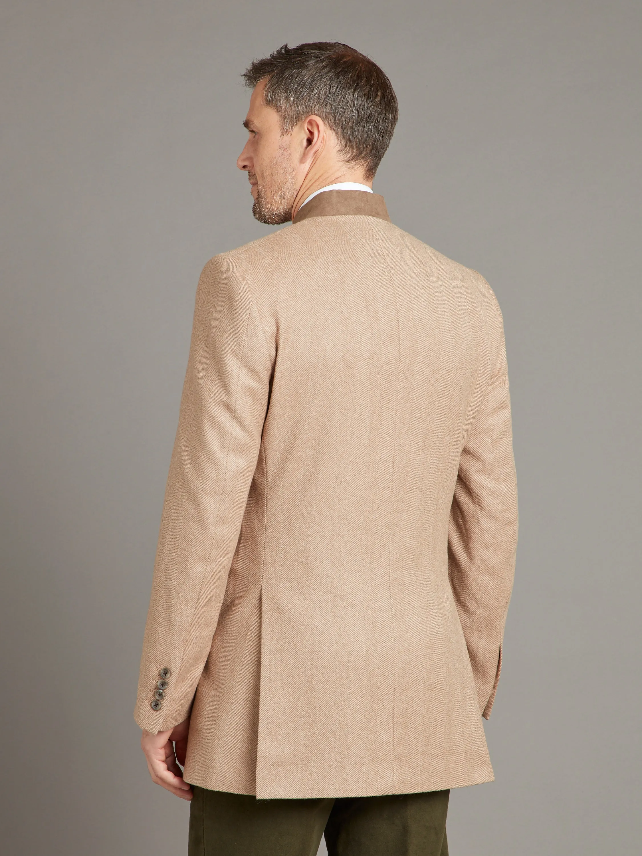 Austrian Jacket - Tan/Beige Herringbone