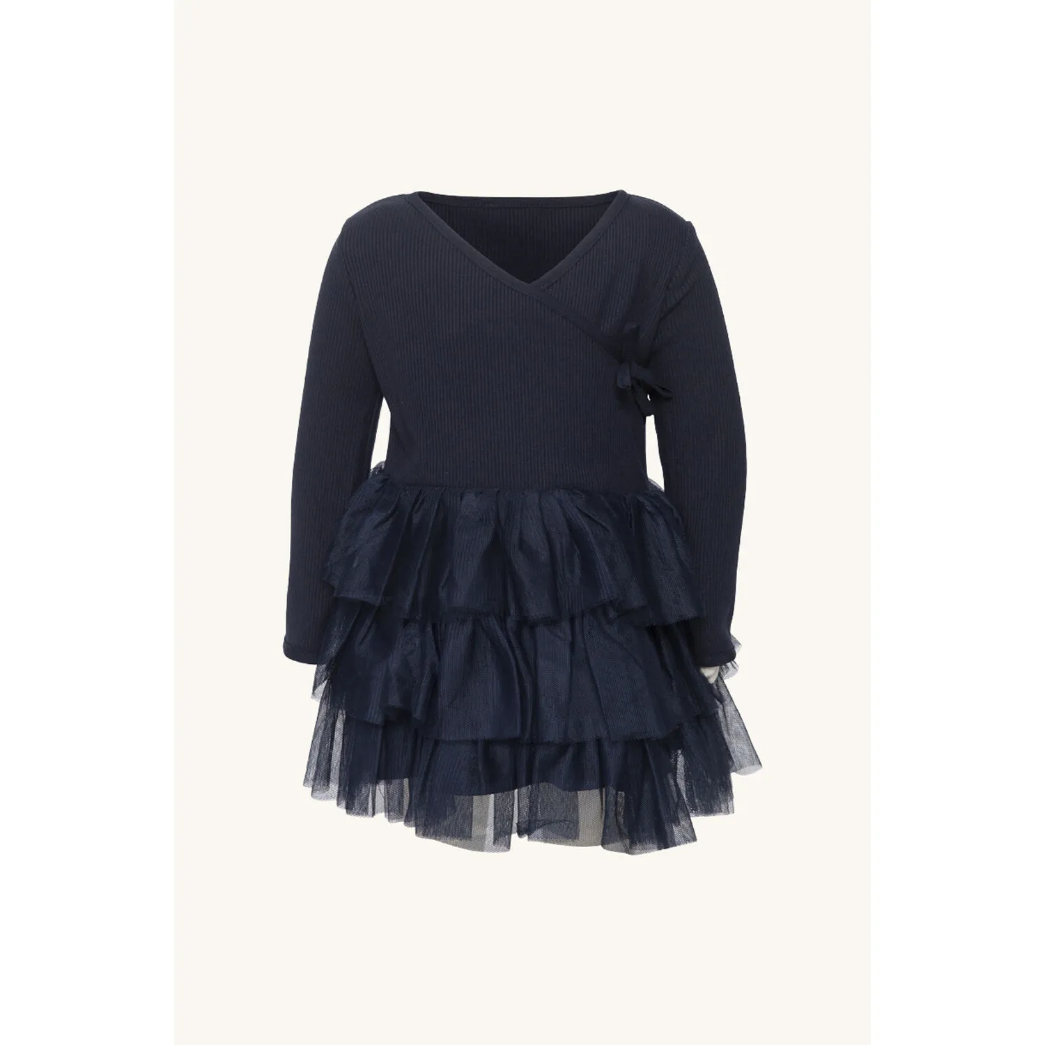 Bardot Junior - Tiered Wrap Ballet Dress - navy