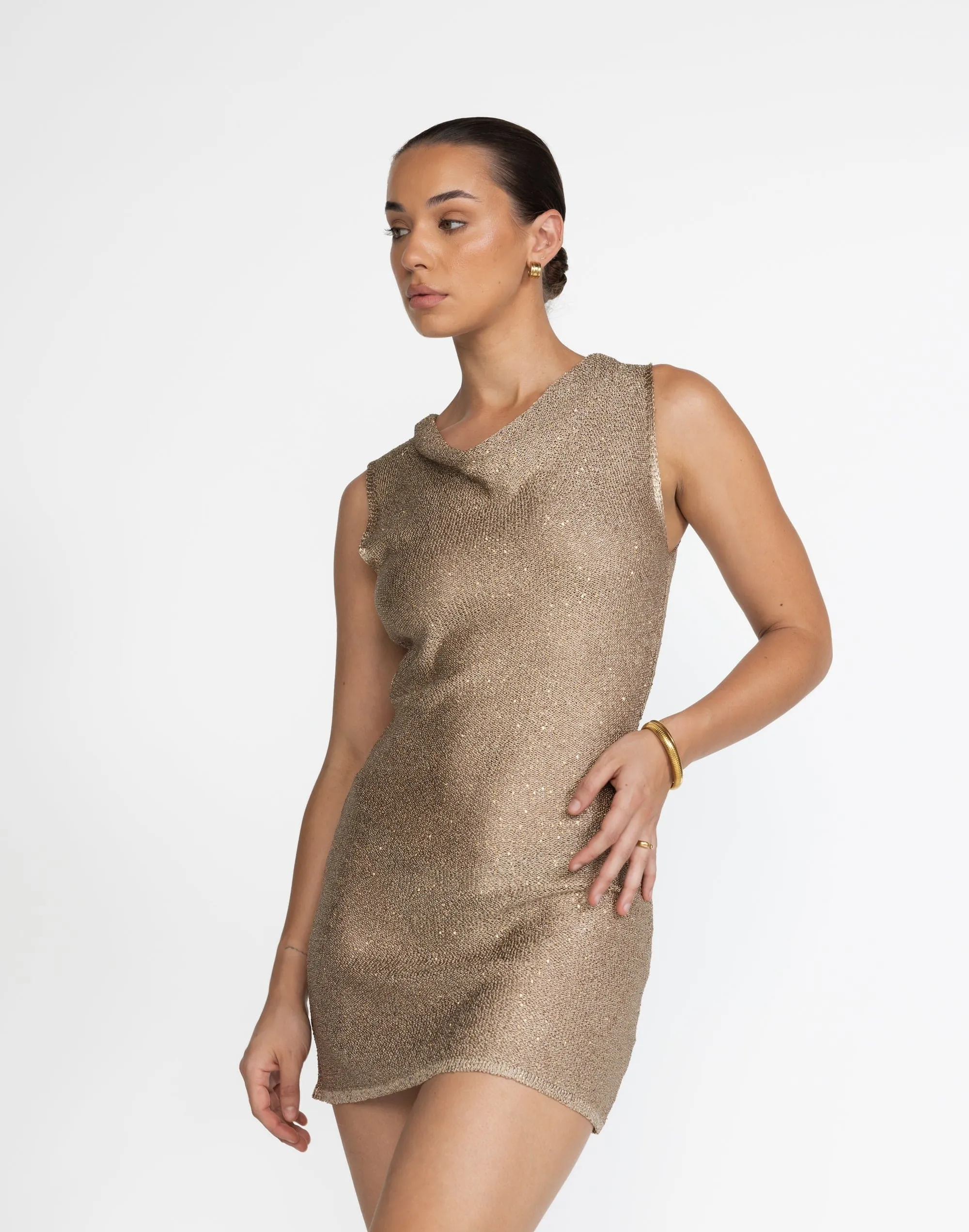 Bebe Knit Mini Dress (Nude)