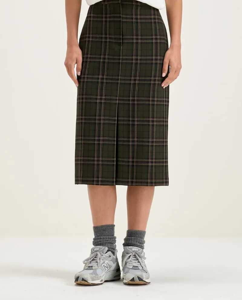 Bellerose Sonia Check Midi Skirt