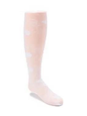 Big Girls White Jacquard Stretchy Soft Stylish Footed Tights 5-13