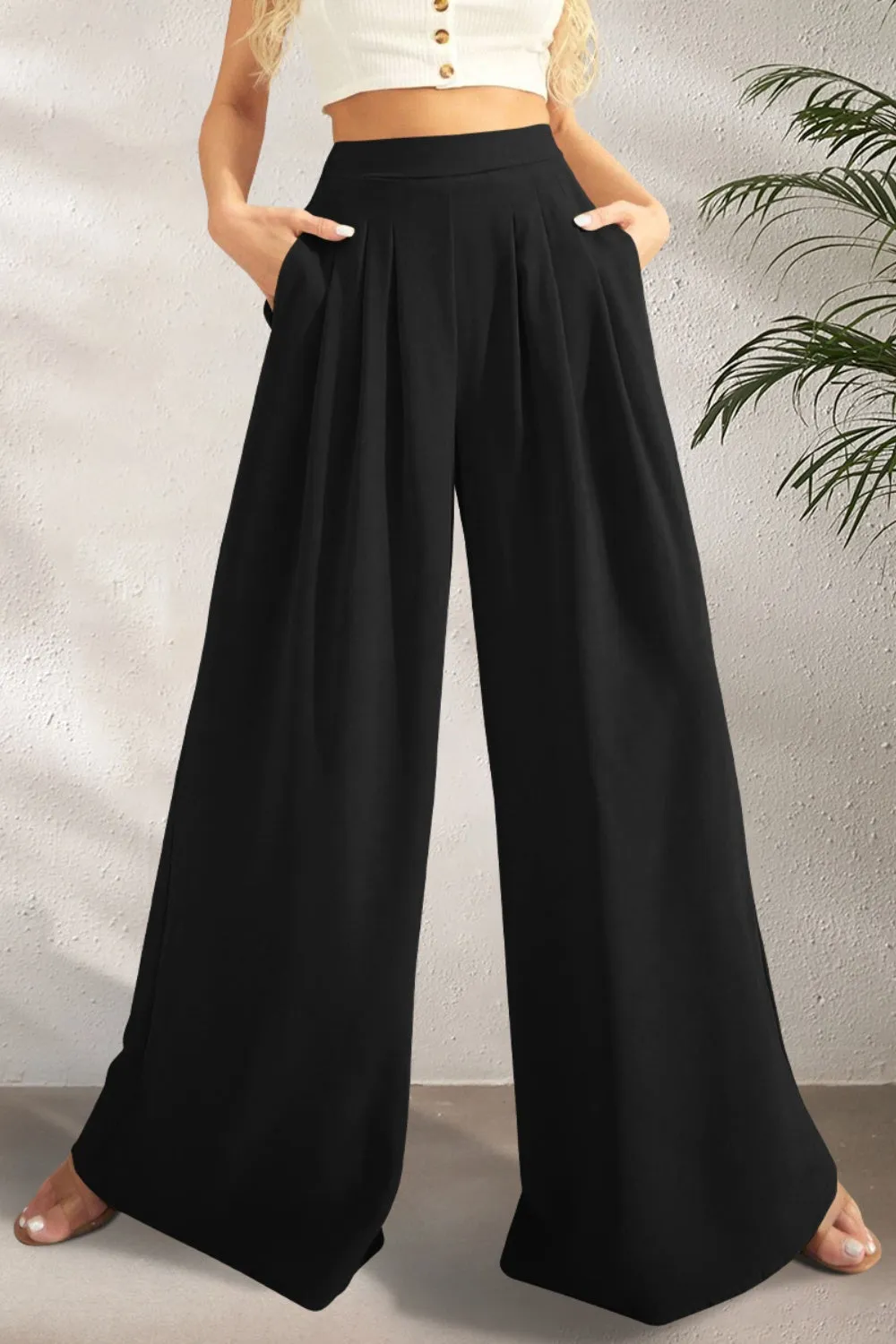 Boho High Waist Wide Leg Pants