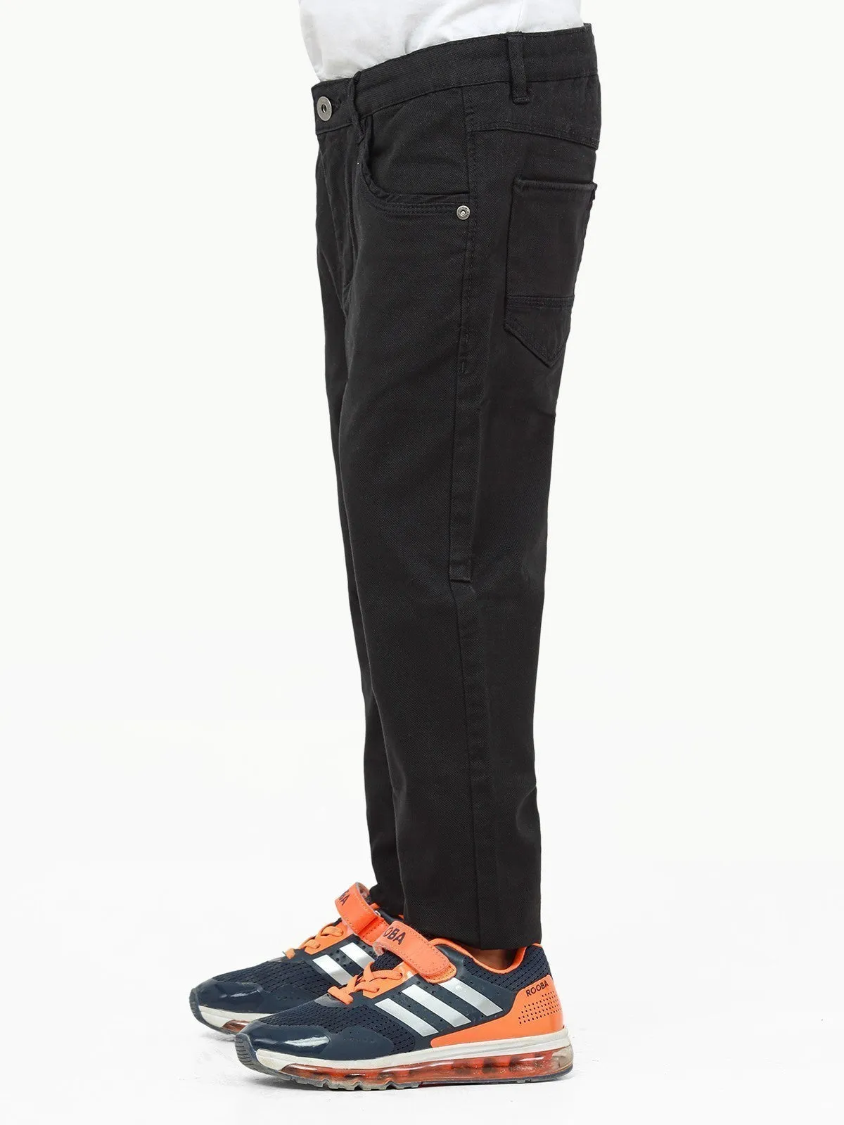 Boy's Black Chino Pant - EBBCP22-002