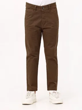 Boy's Dark Brown Chino Pant - EBBCP23-002