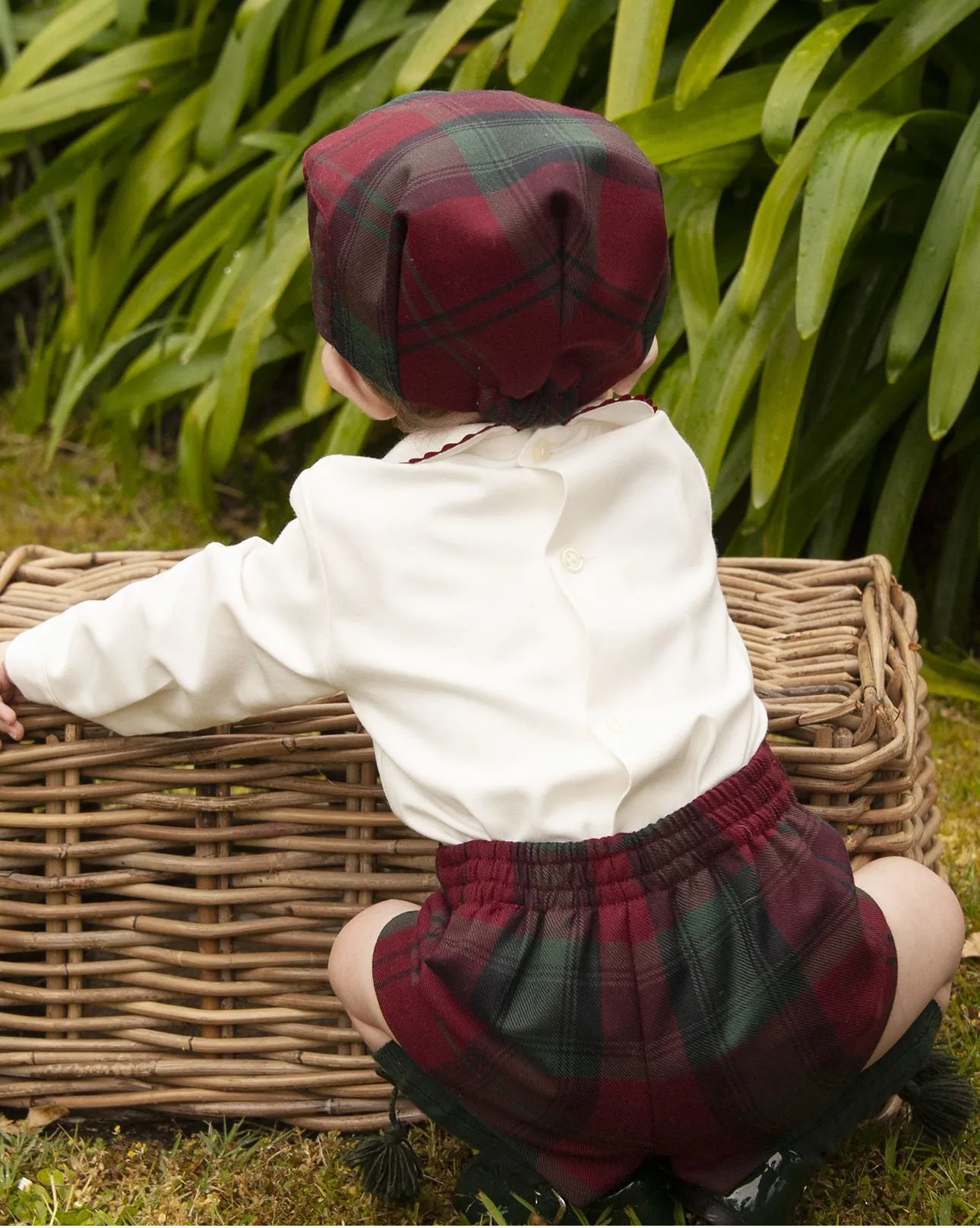 Boy's Tartan Plaid Romper