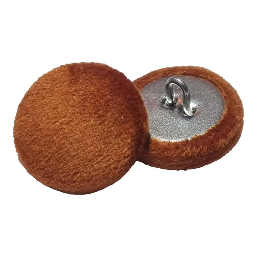 Burnt Orange Velvet Covered Upholstery Buttons - Choice of Sizes