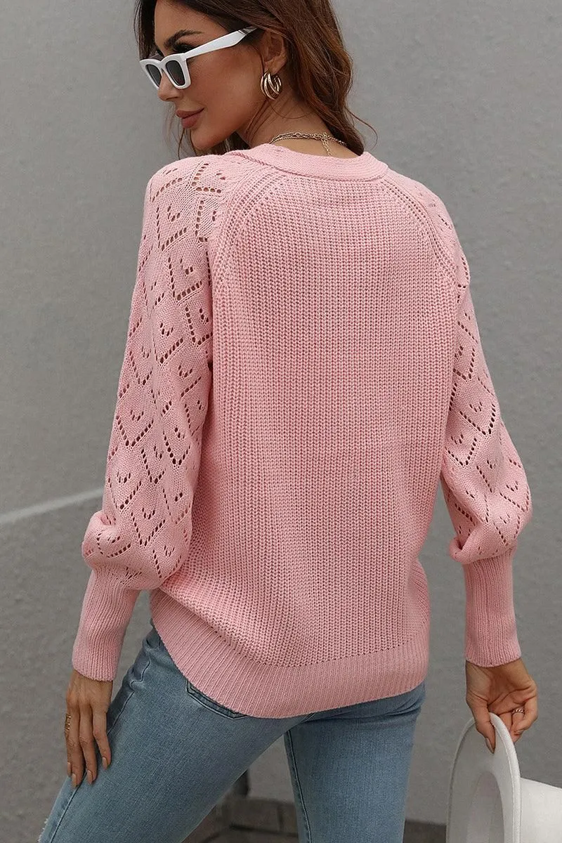 BUTTONED CASUAL KNIT CARDIGAN