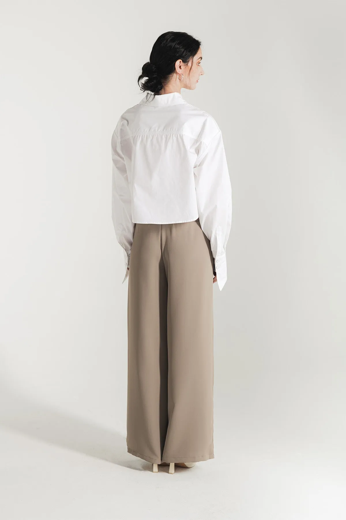 Calleane Belted High Waist Wide Pants