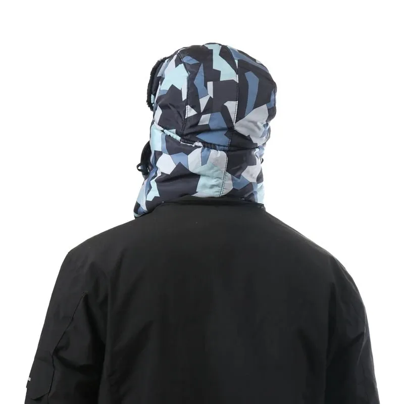 Camo Trapper Hat With Optional Face Mask