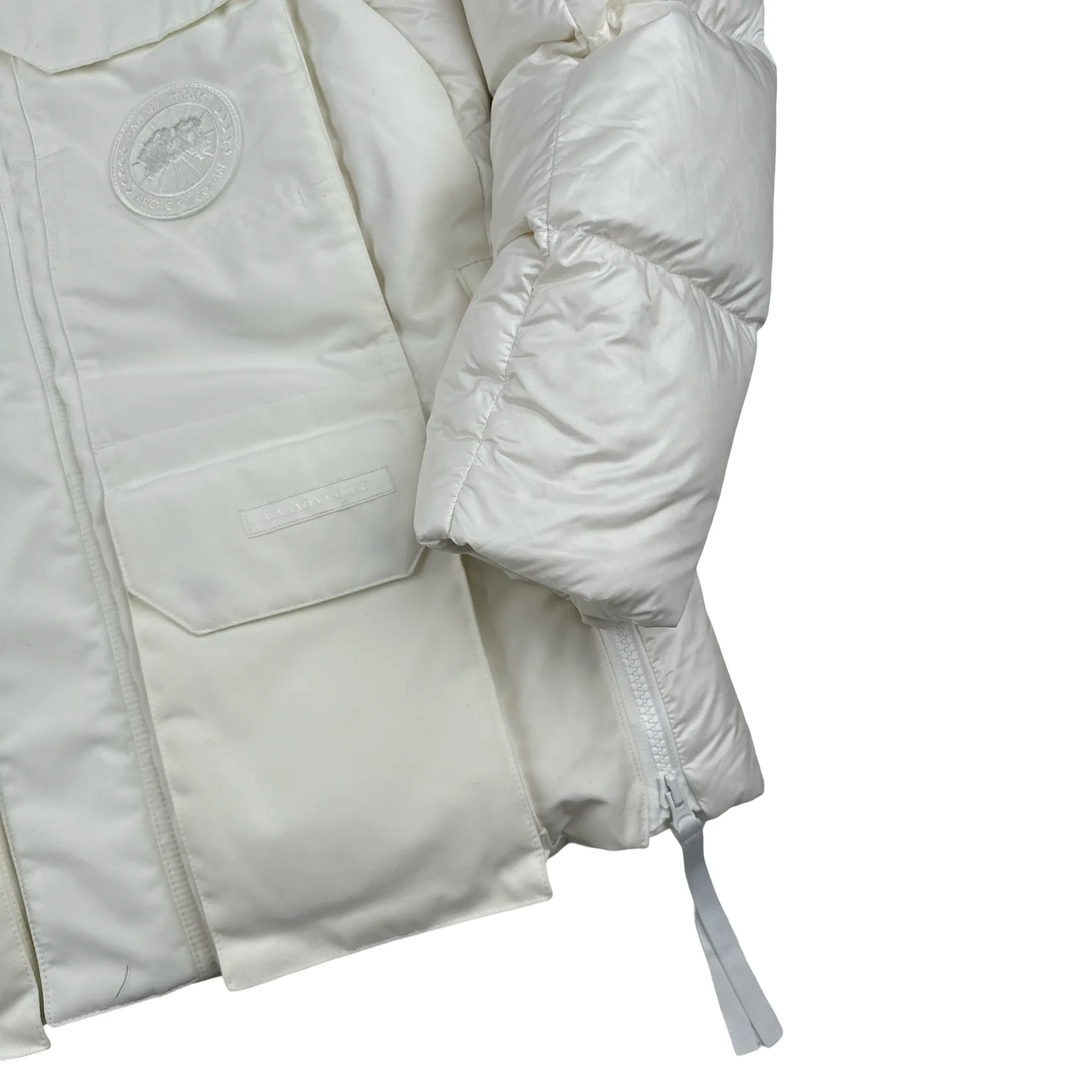 Canada Goose White Snow Paradigm Expedition Down Filled Parka - Small