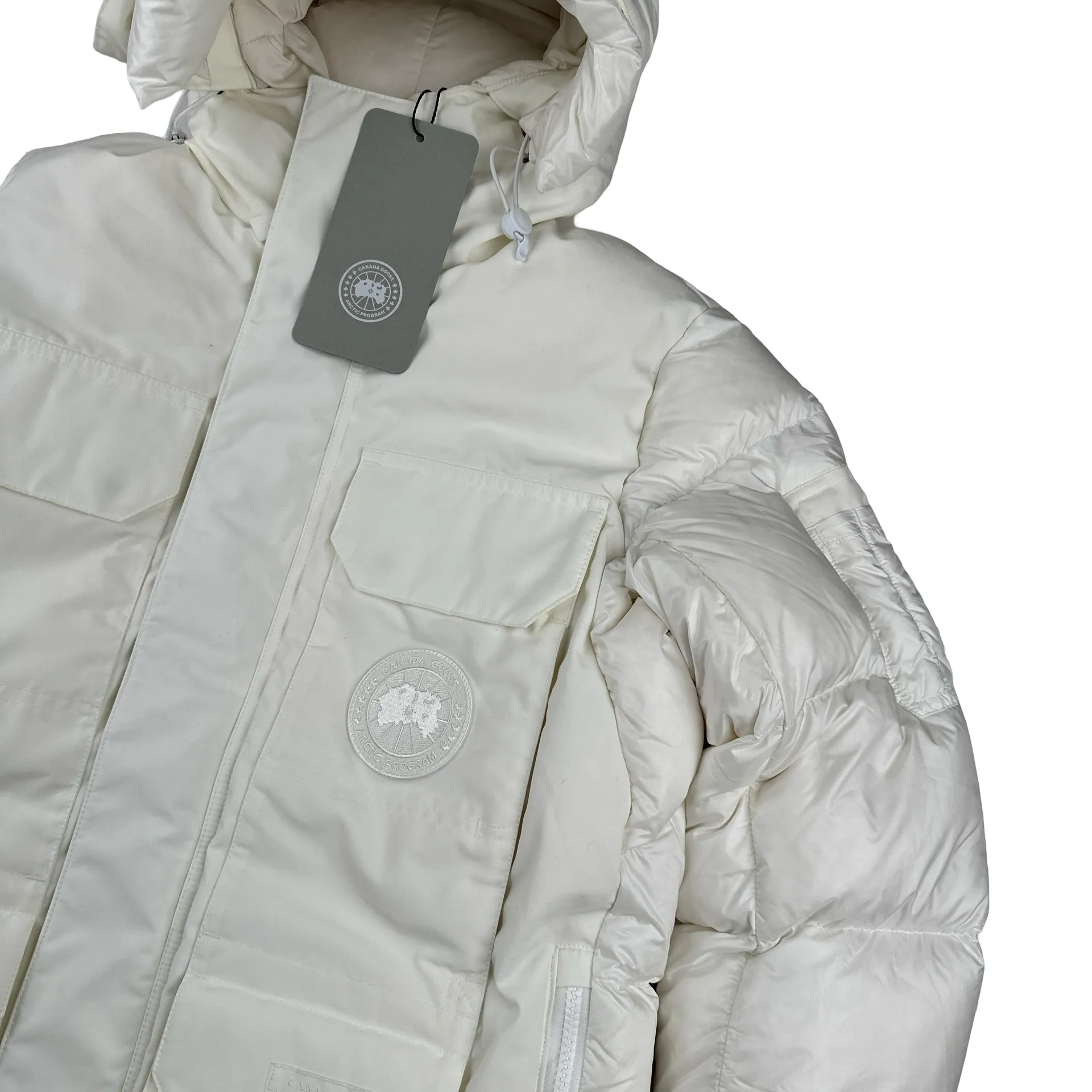 Canada Goose White Snow Paradigm Expedition Down Filled Parka - Small