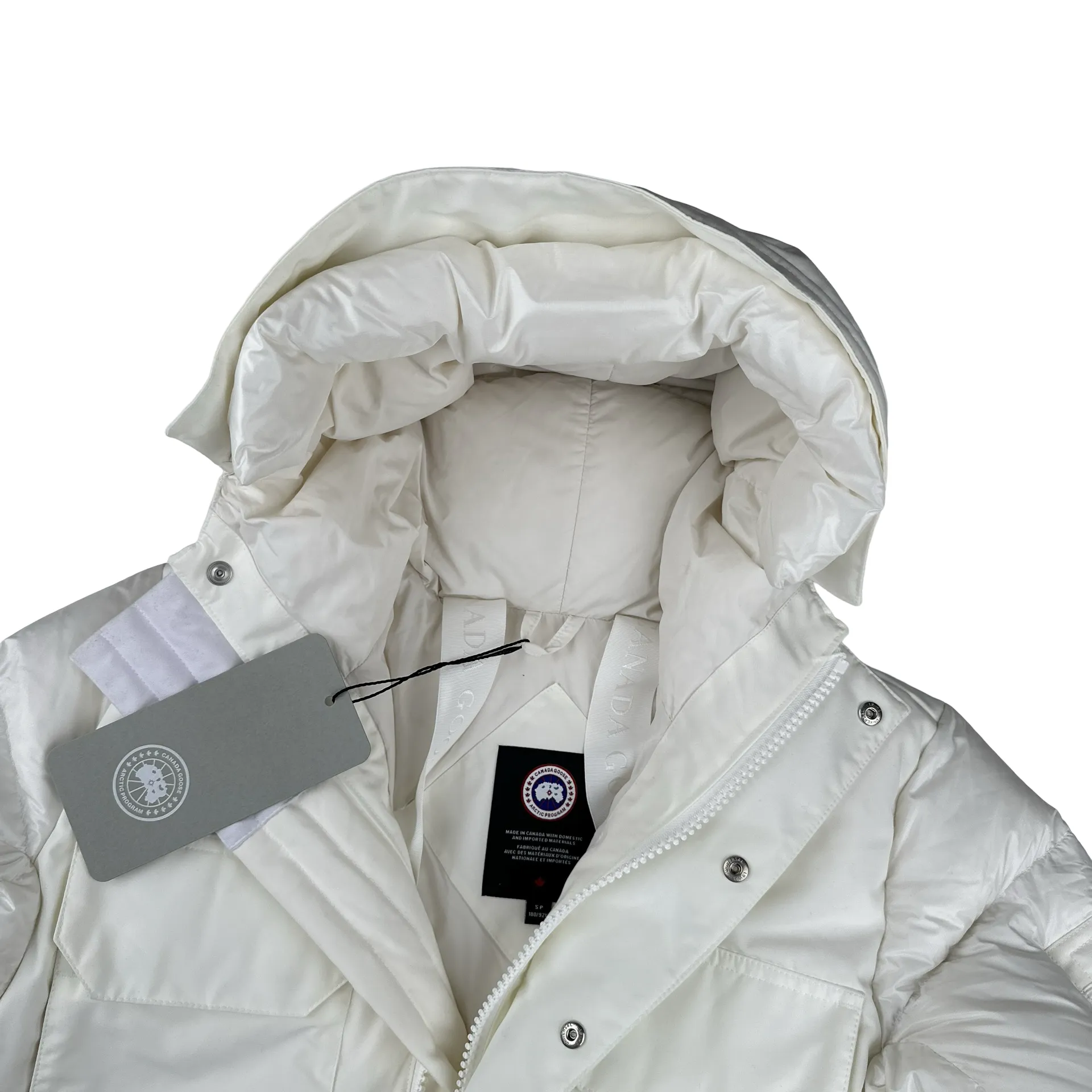 Canada Goose White Snow Paradigm Expedition Down Filled Parka - Small