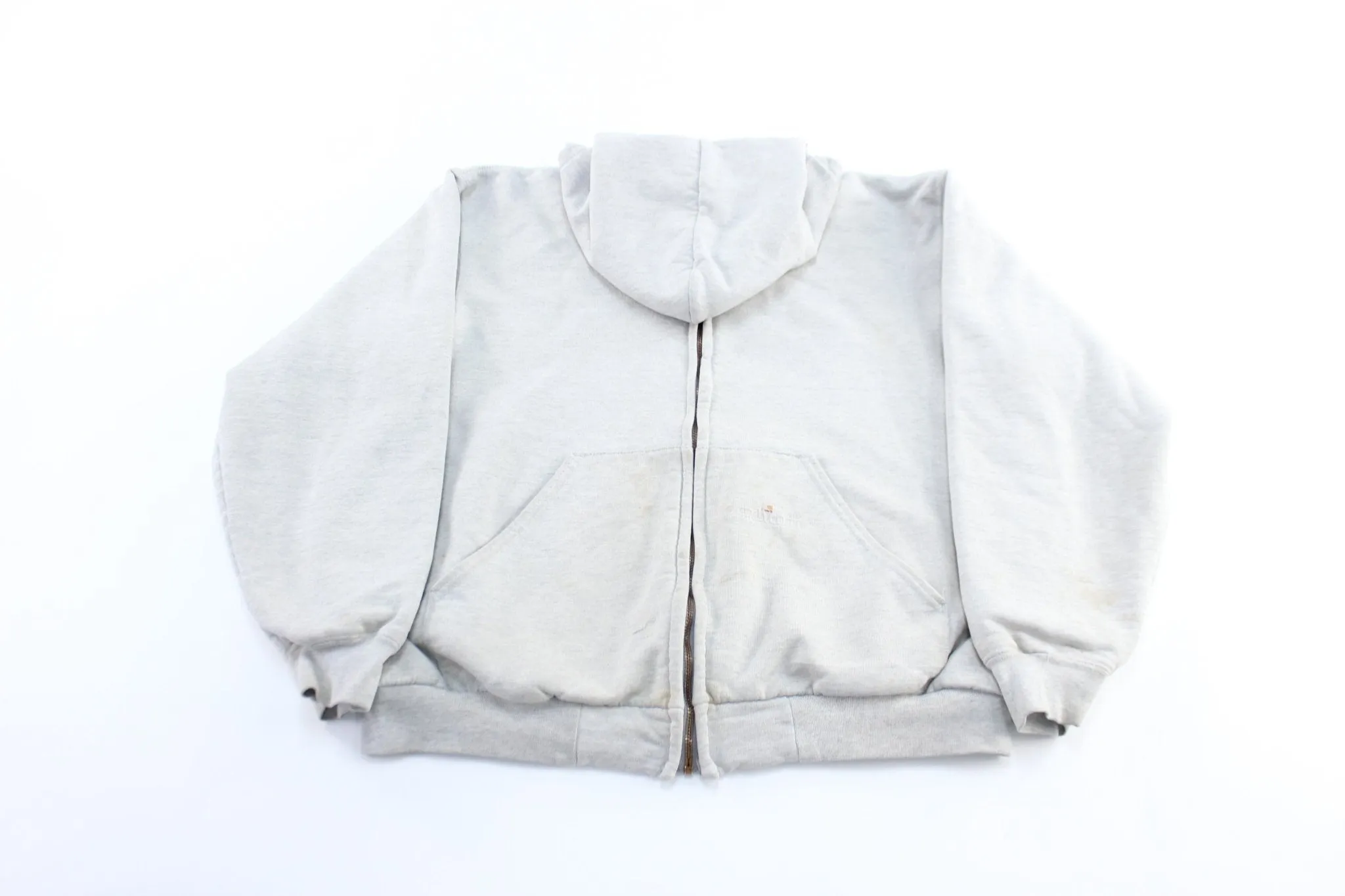 Carhartt Heavyweight Thermal Lined Light Grey Zip Up Jacket