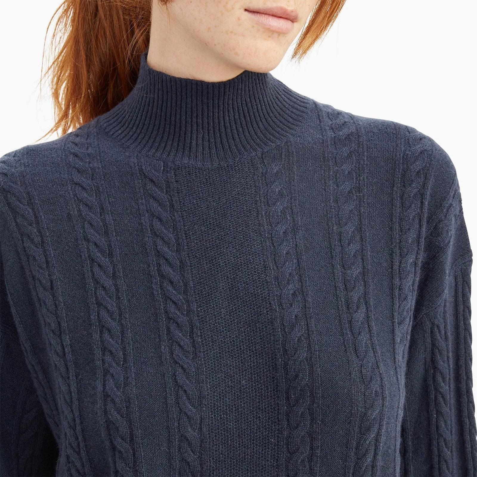 Cashmere Cable Turtleneck