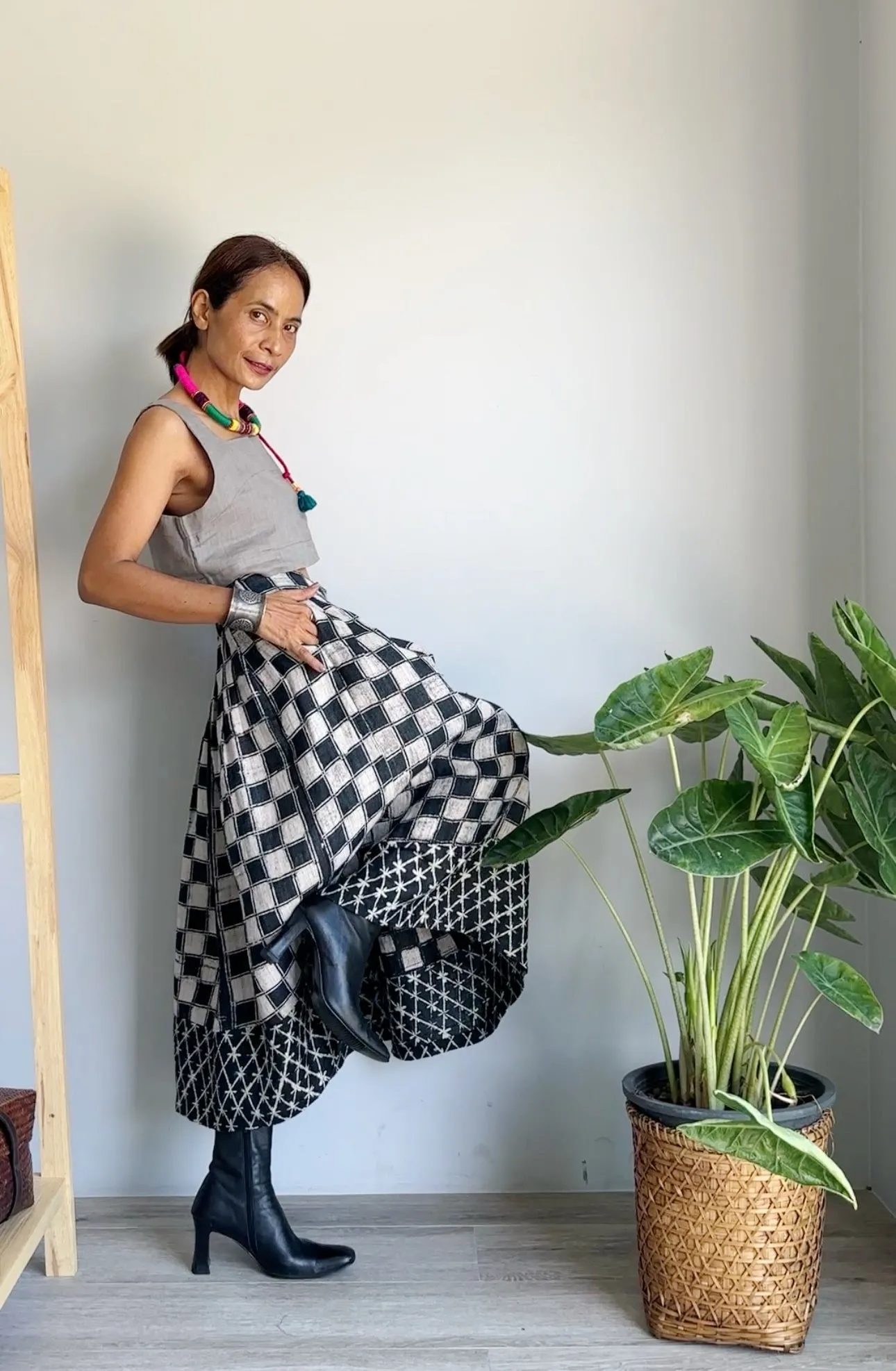 Checkered skirt