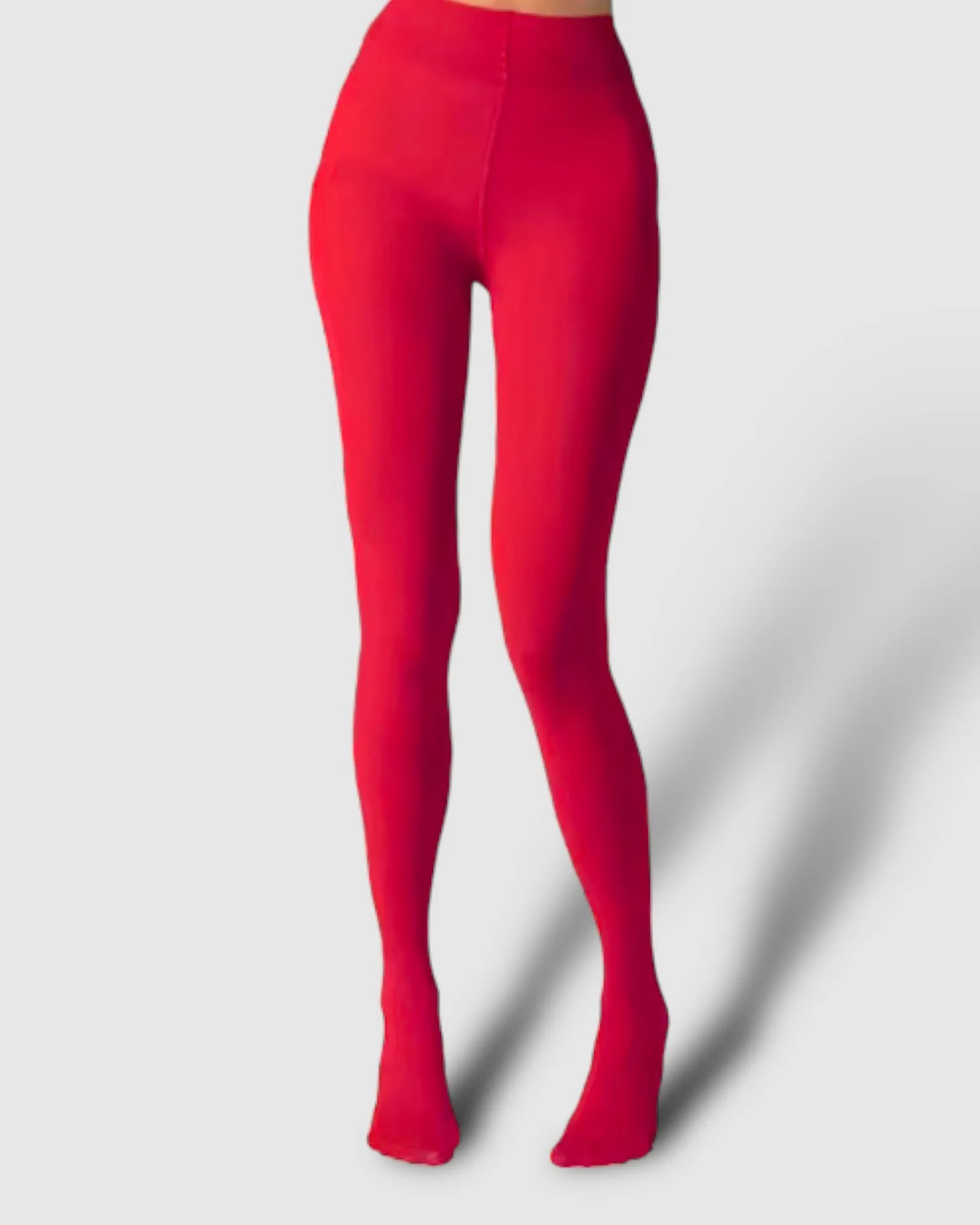 Cherry Red Luxe Opaque Tights