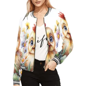 Chicken awd301 Bomber Jacket for Women