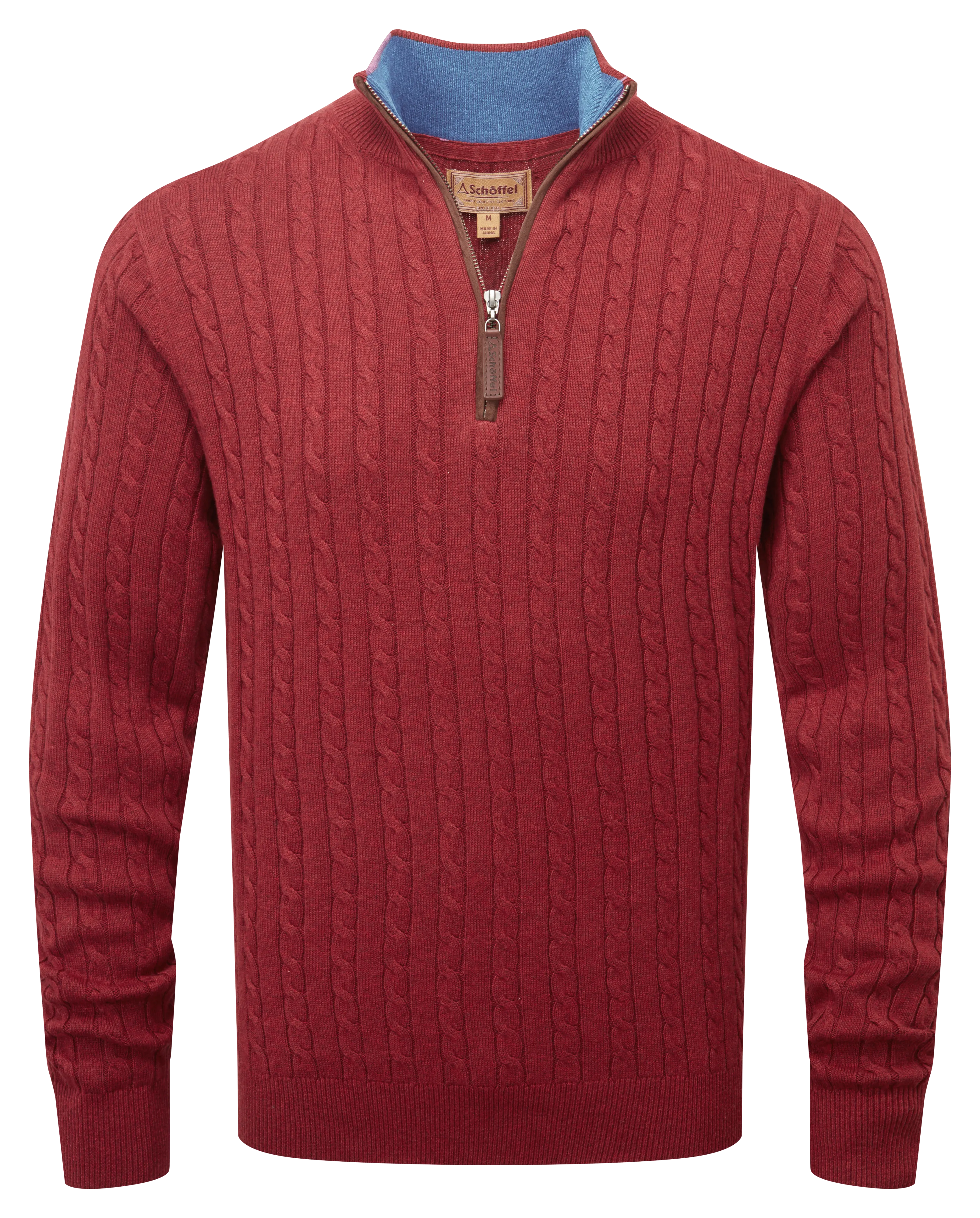 Cotton Cashmere Cable 1/4 Zip