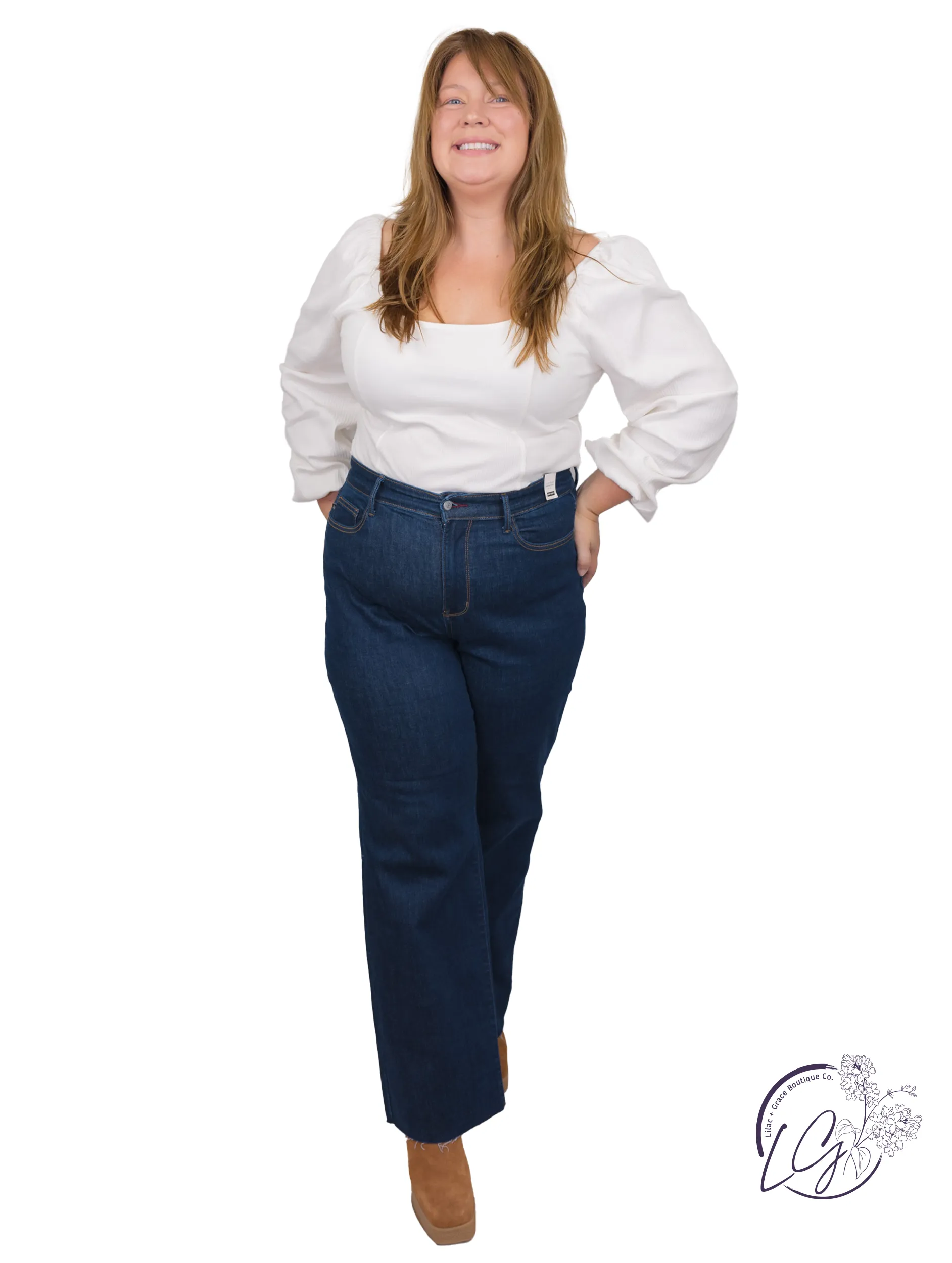 Curvy Nadia High Waist Straight Leg  By Judy Blue