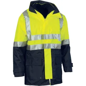 Dnc Workwear 4-in-1 Hi-vis Two-tone Breathable Jacket With Vest And 3m Reflective Tape - 3864