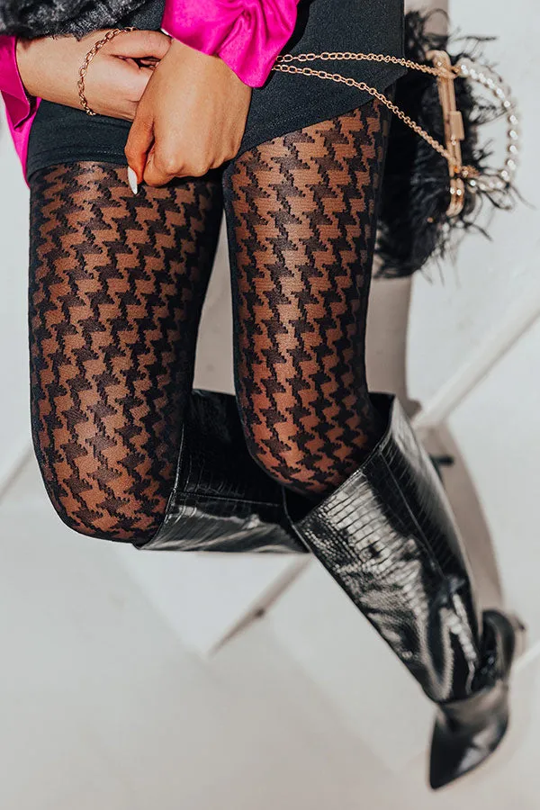 Double The Fun Houndstooth Tights