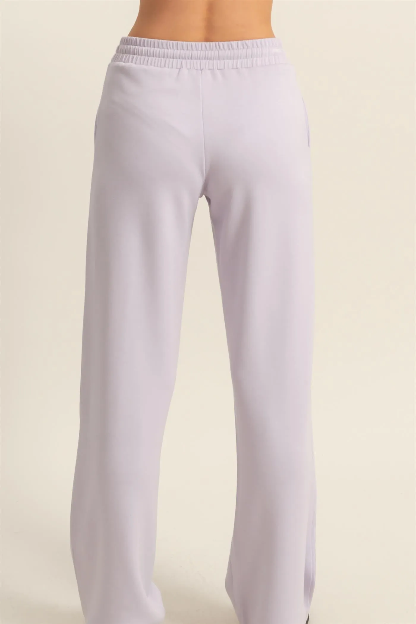 DZ25C725-High-Waist Drawstring Straight-Cut Pants