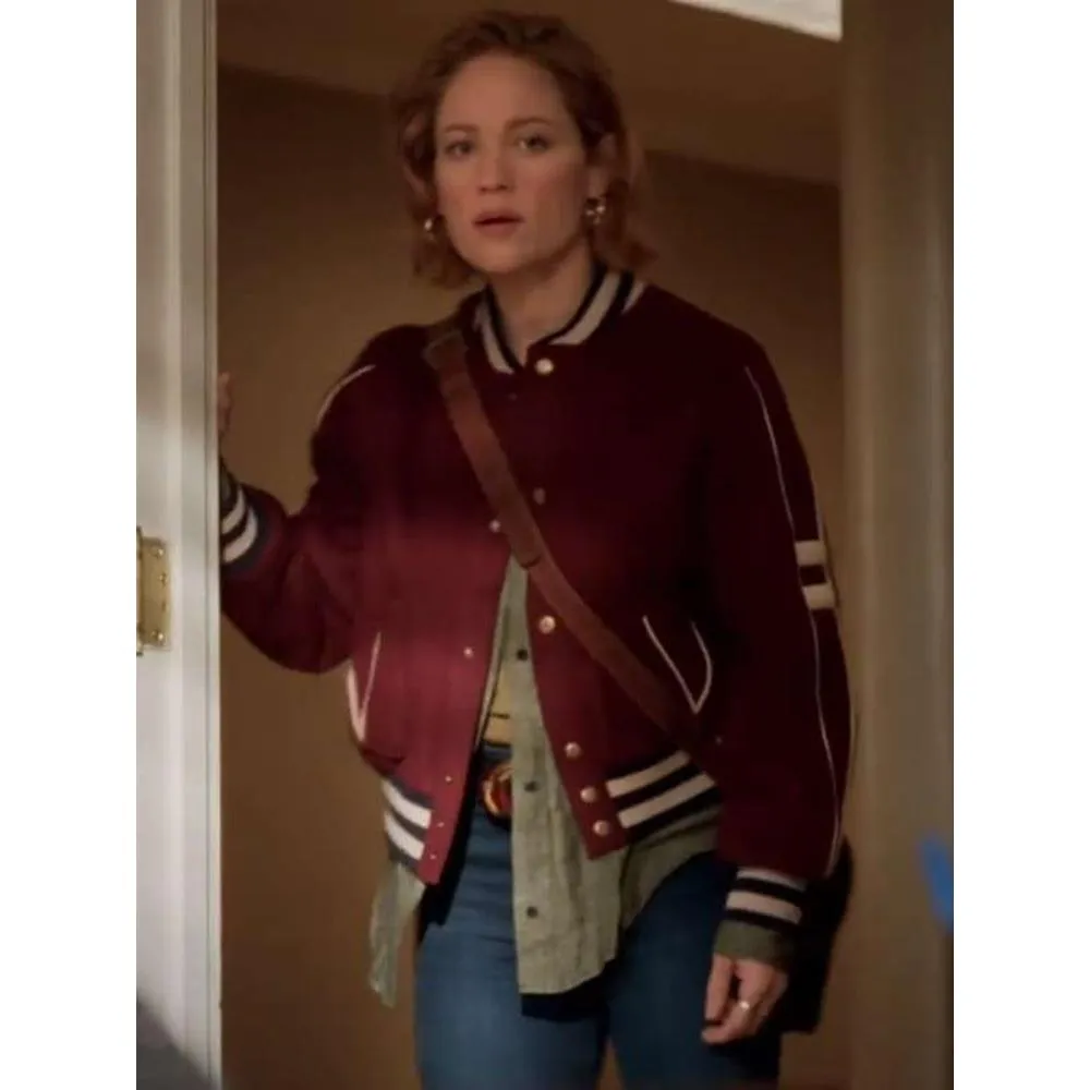 Erika Christensen Will Trent Red Varsity Bomber Jacket