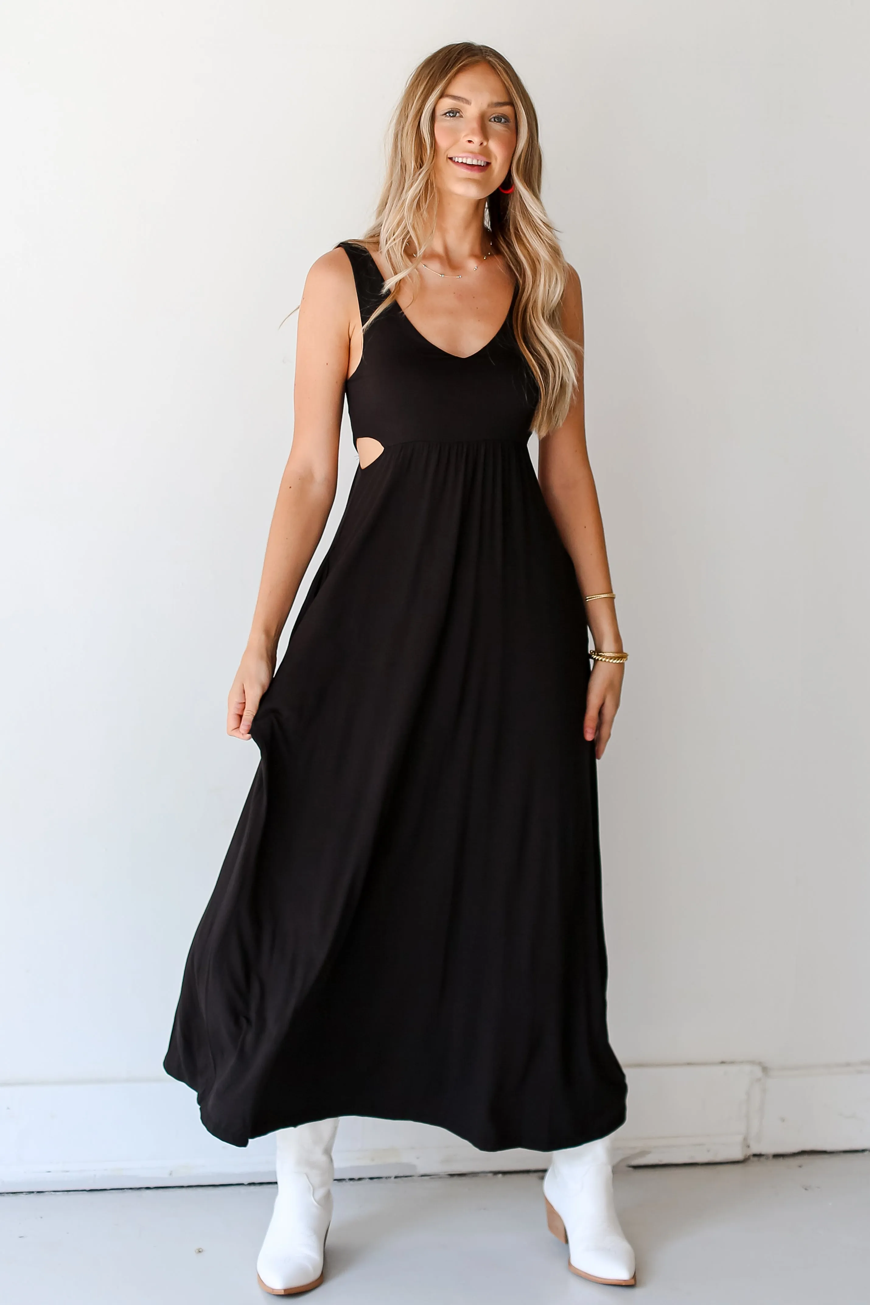 FINAL SALE - Instantly Poised Cutout Maxi Dress