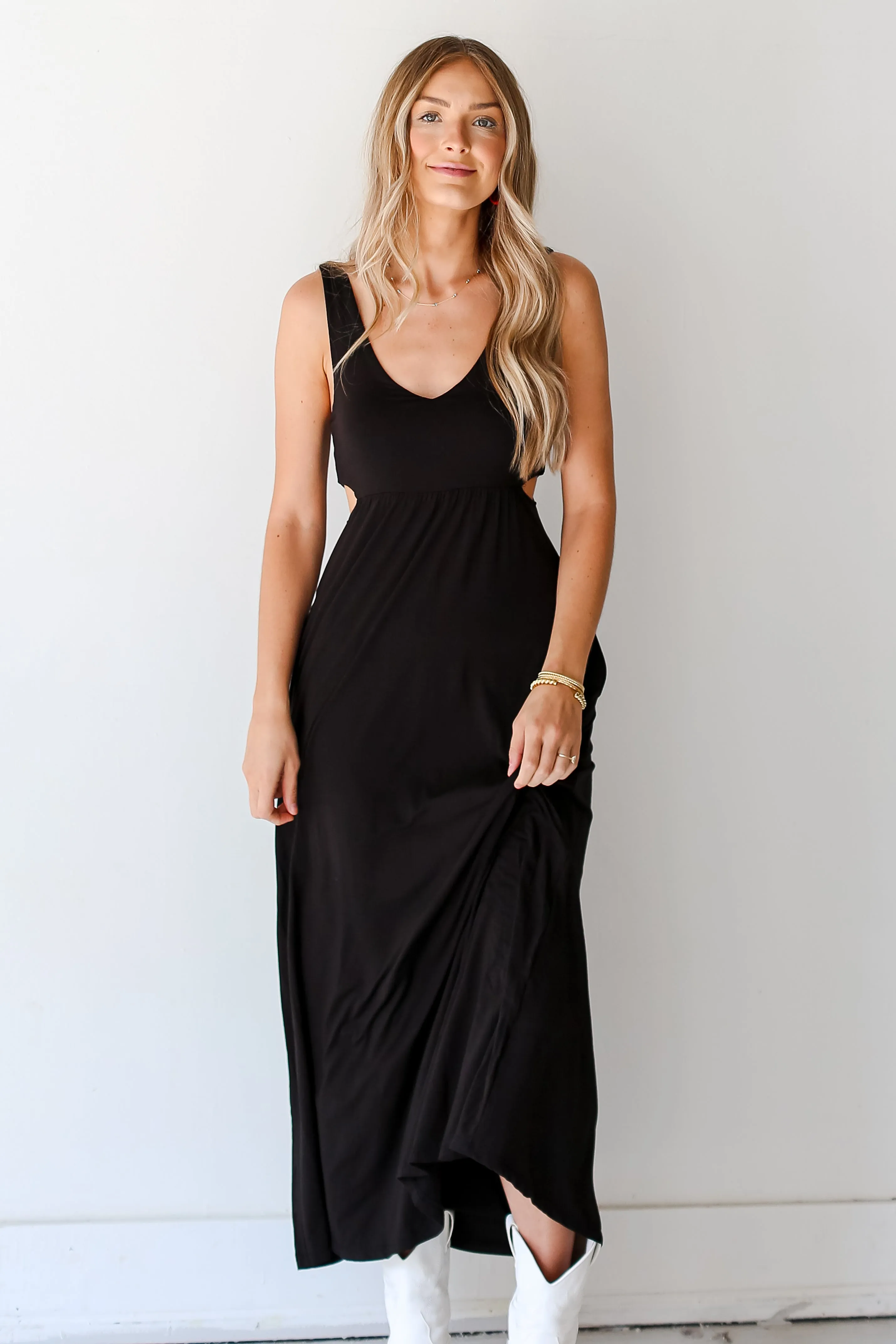 FINAL SALE - Instantly Poised Cutout Maxi Dress