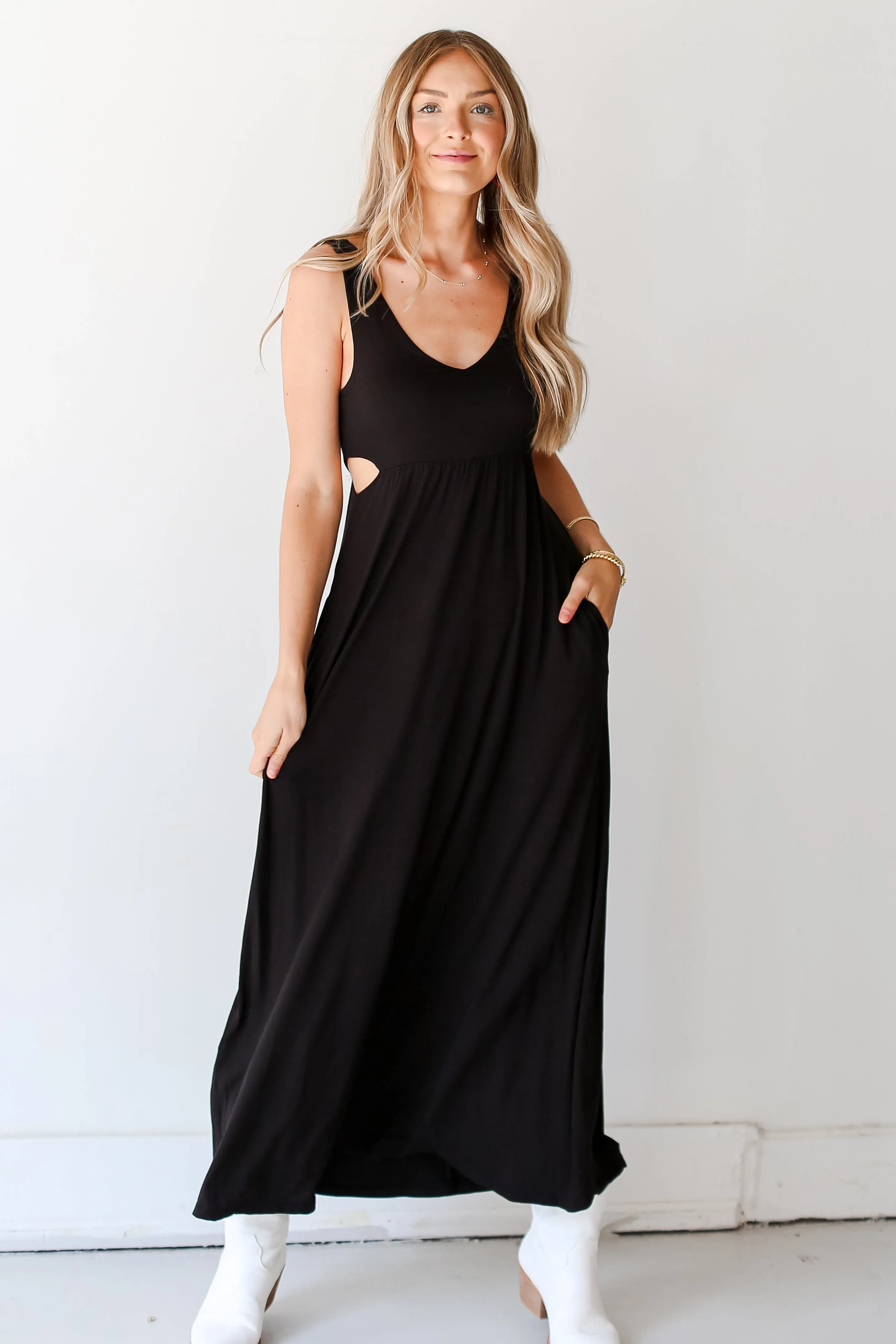 FINAL SALE - Instantly Poised Cutout Maxi Dress