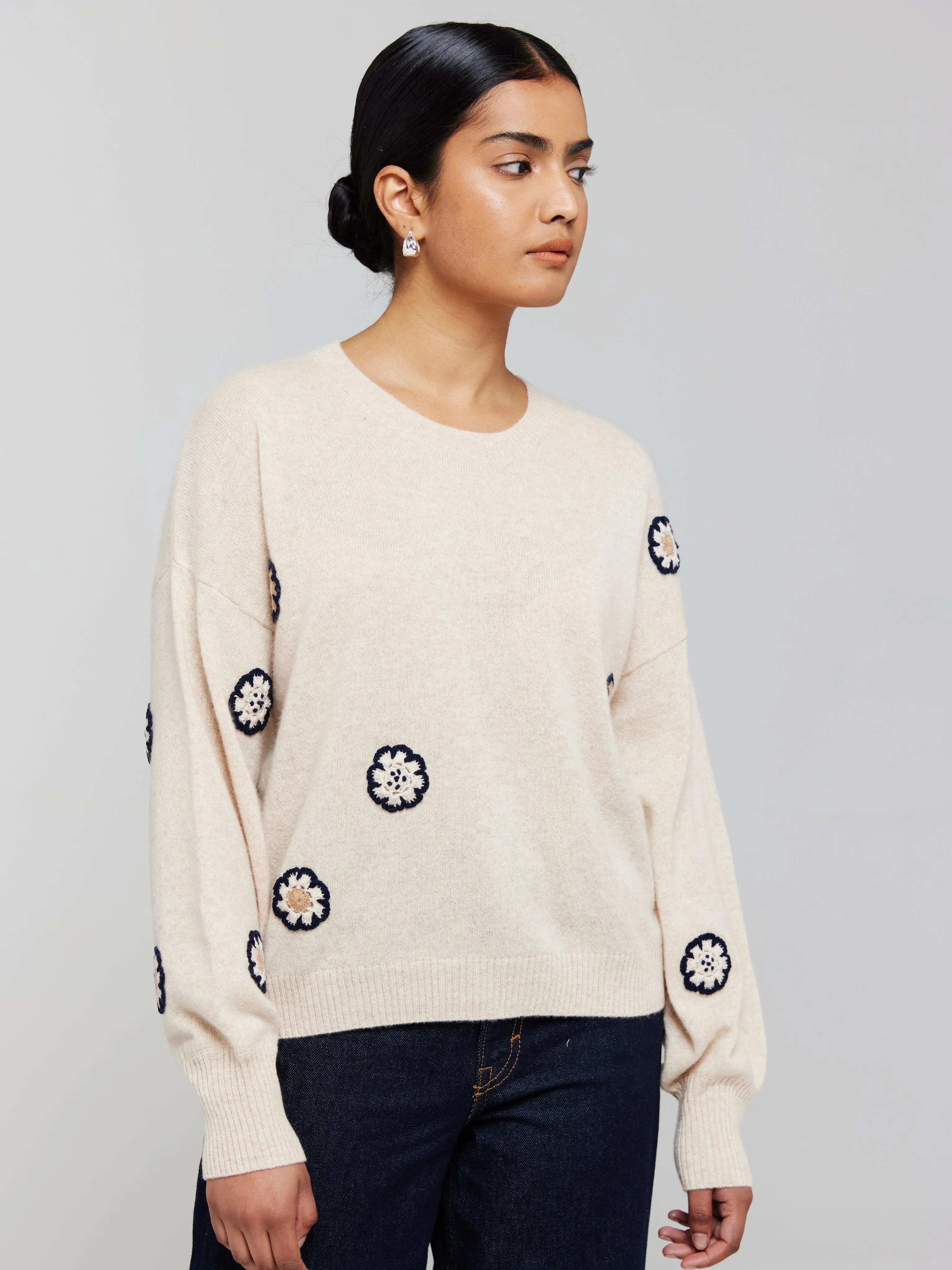 Fleur Cashmere Crew Neck