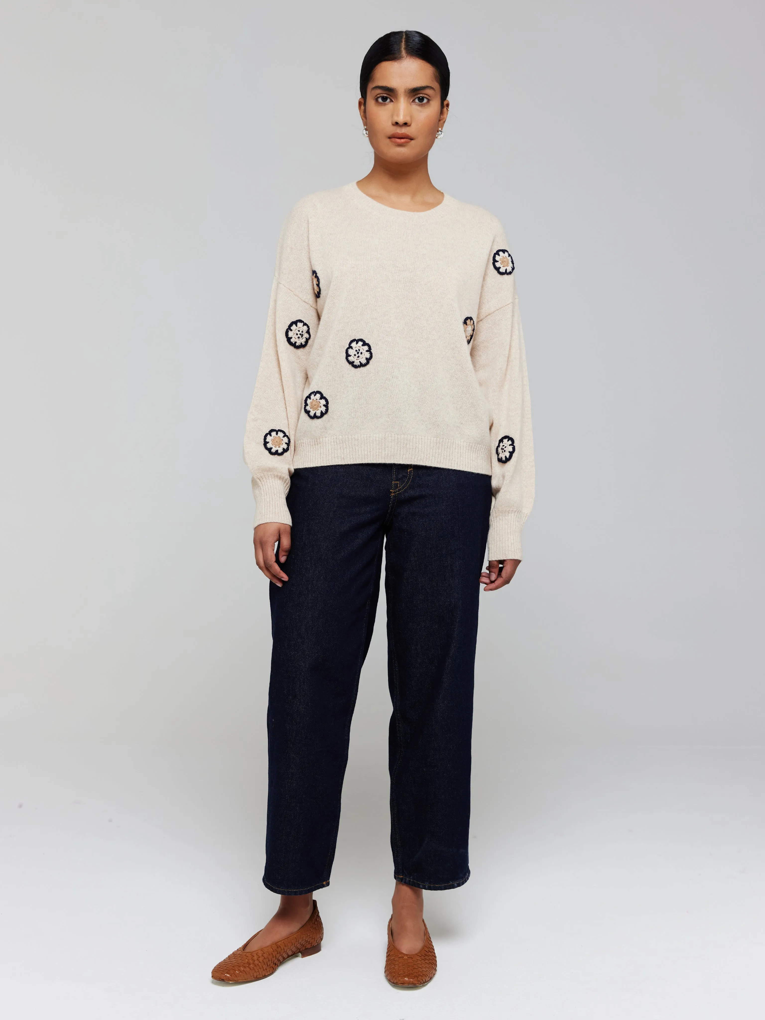 Fleur Cashmere Crew Neck