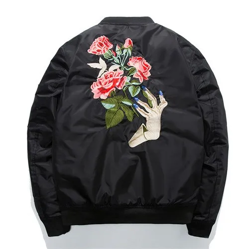 Floral New Retro Bomber Jacket Men