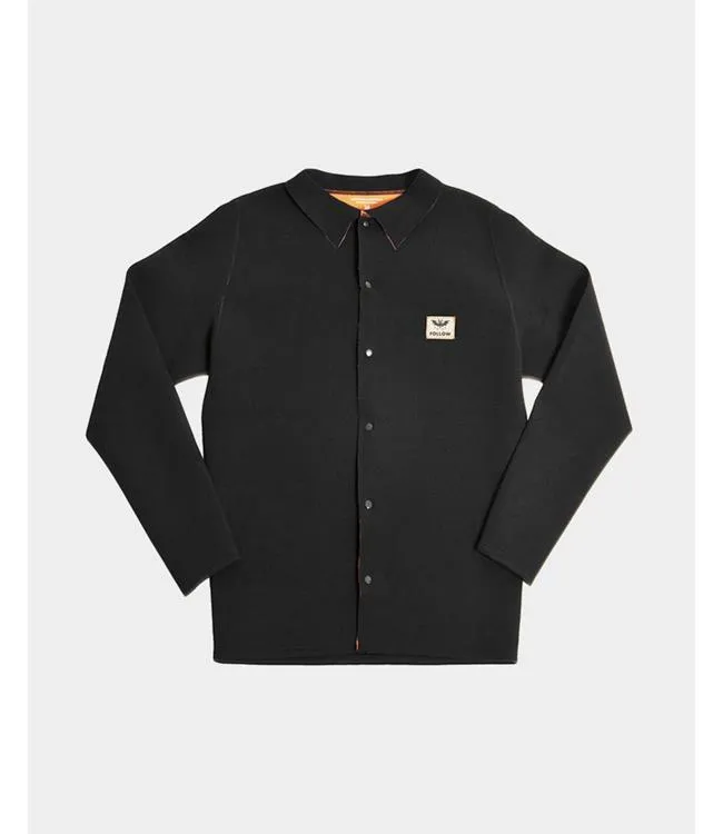 Follow Neoprene Mens Button Up Coach (2020) - Black