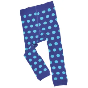 Footless Tights - Polka Dots - Navy/Lt.Blue