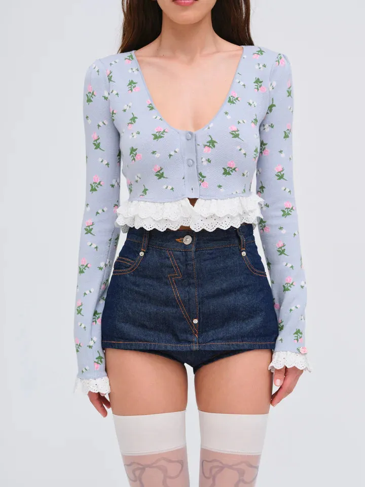 For Love & Lemons Amalia Knit Cardigan