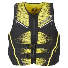 Full Throttle Mens Life Jacket Rapid-Dry Flex-Back Yellow-M