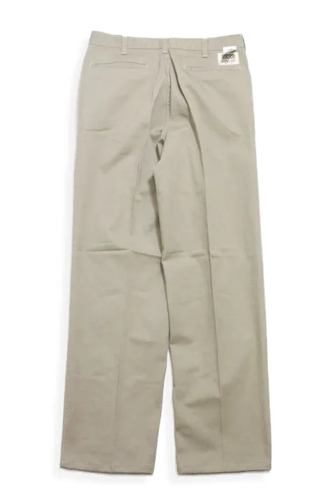 GUNG HO/KHAKI PLEATED CHINO PANTS-VINTAGE LABEL