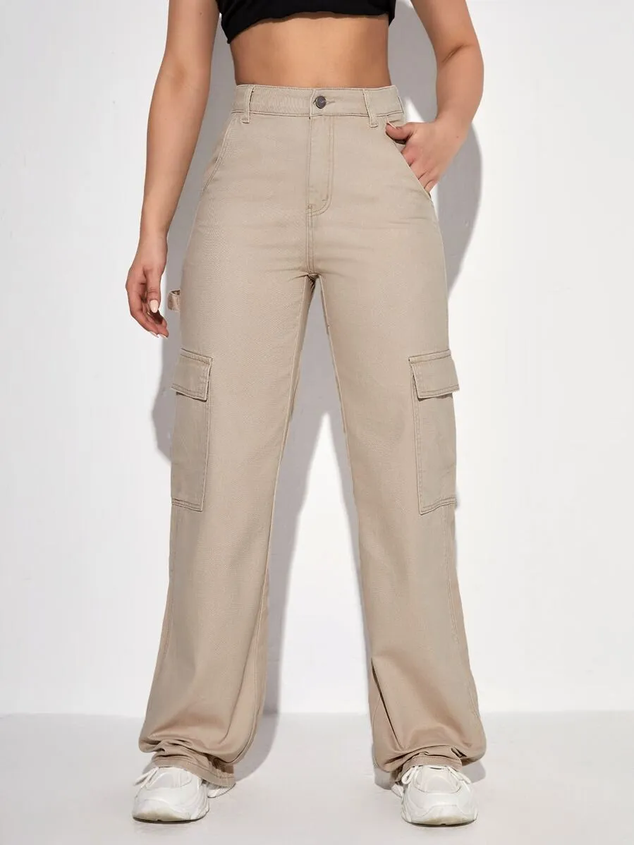 High Waist Cargo Pants