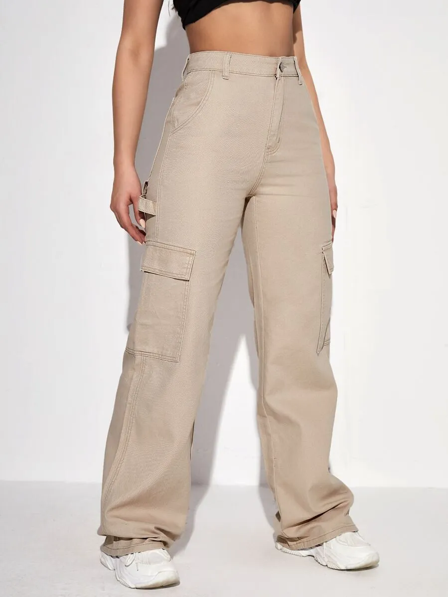 High Waist Cargo Pants