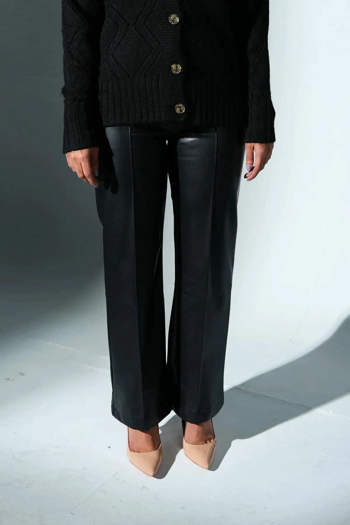 High Waist Faux Leather Pant