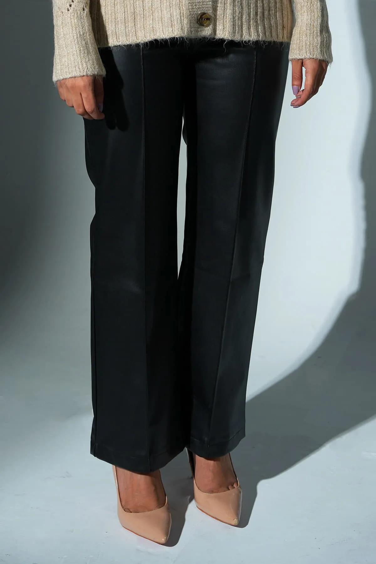 High Waist Faux Leather Pant